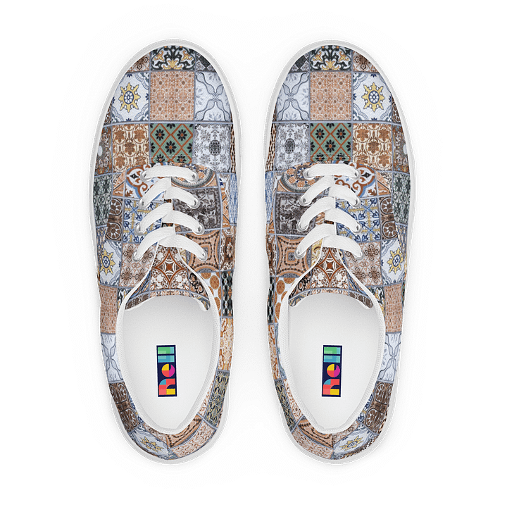 Eclectic Tiles Men's Lace-Up Canvas Shoes product image (1)