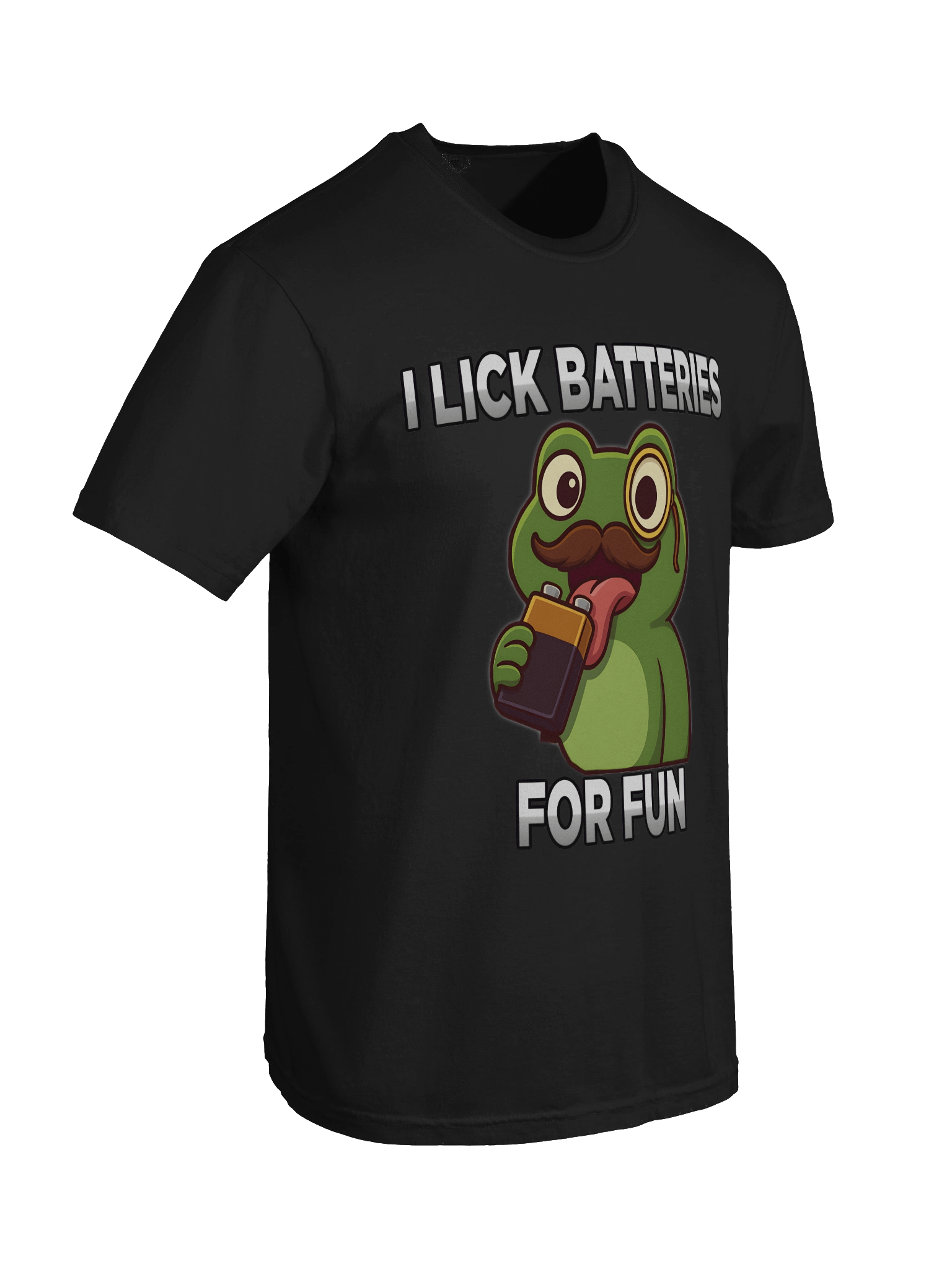 Whimsical Battery-Licking Frog T-Shirt product image (28)