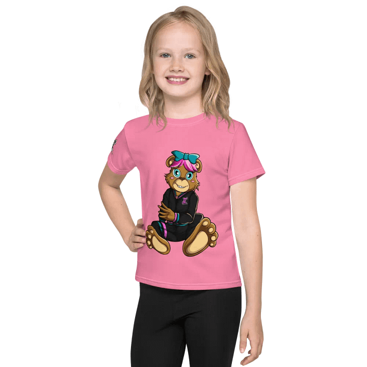 Sitting Standing Girl Bear All-Over Print Kids Crew Neck T-Shirt product image (1)
