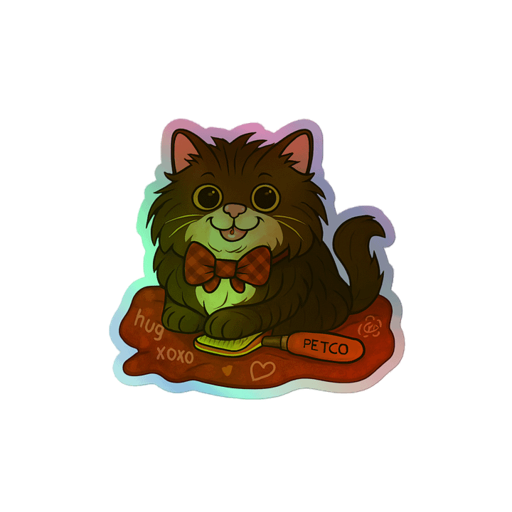 Mali the Axe Cat Holographic Sticker product image (2)