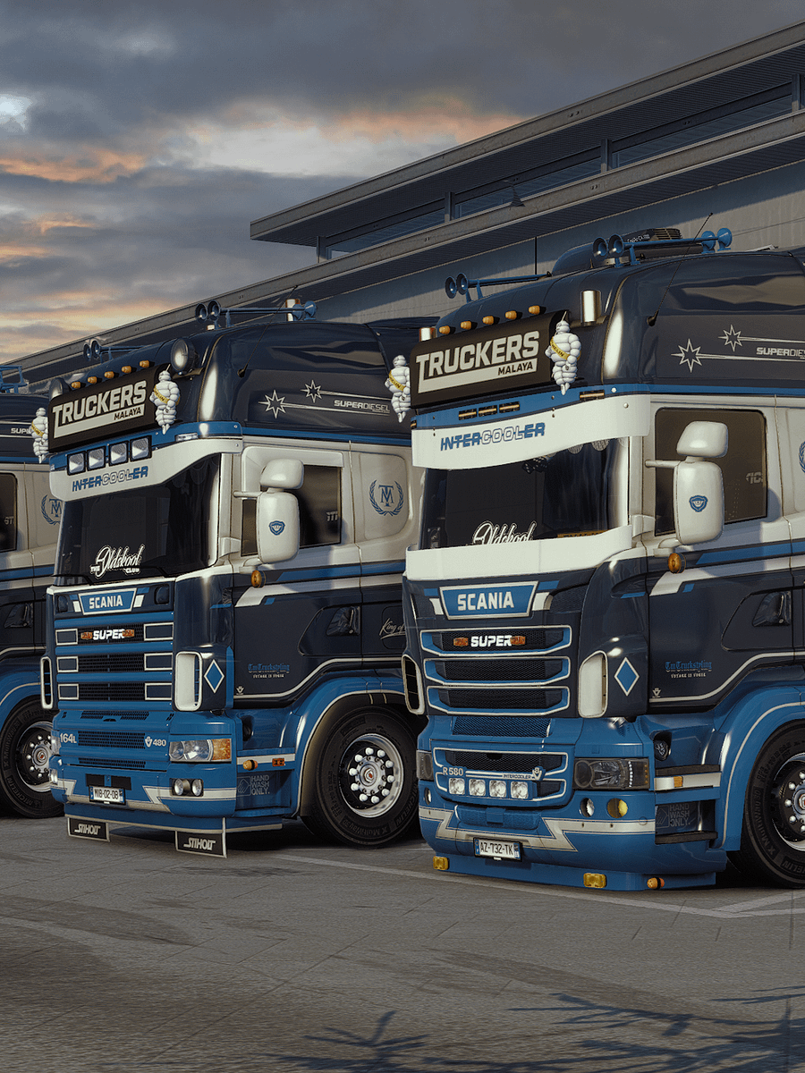Early Access! ETS2 TM Scania RJL Skin Pack 4 - R4 R5 & R6 Changeable Multicolor Skin Pack + Schmitz Trailer Skin product image (8)