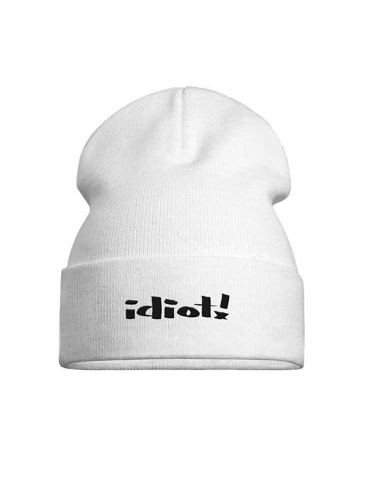 Idiot! Bold Beanie (light mode) product image (1)