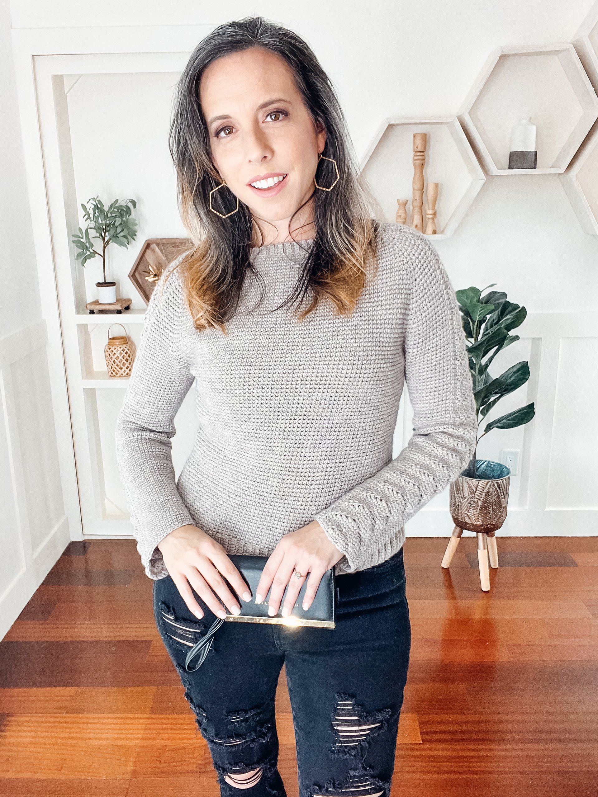 Crochet Along and Create a Beautiful Lace Sleeve Sweater! Lace Sleeve Crochet Sweater (9 Sizes) product image (8)