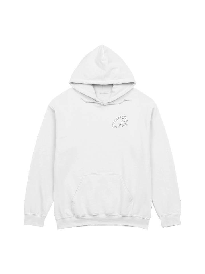 Corteiz Satin C Star Appliqué Hoodie Off White product image (1)