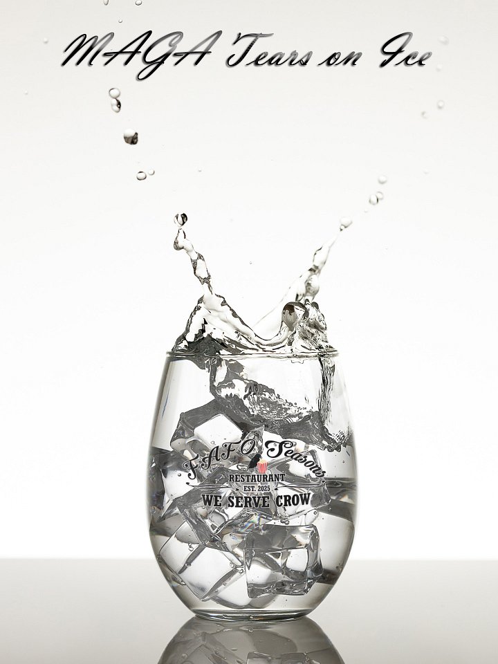 FAFO Seasons Restaurant - We Serve Crow Logo - Wine Glass product image (2)