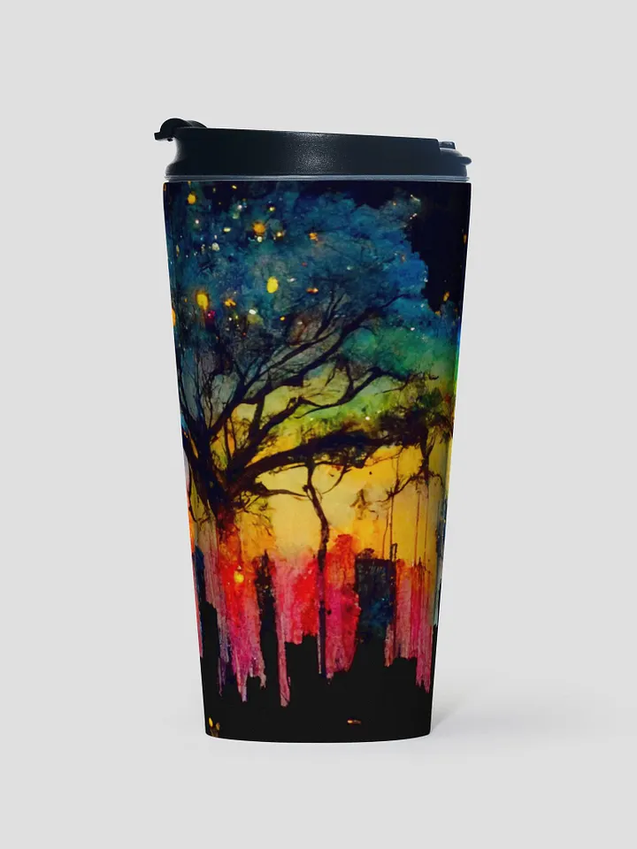 Dreamy Cityscape Tree Stainless Steel Travel Mug product image (1)