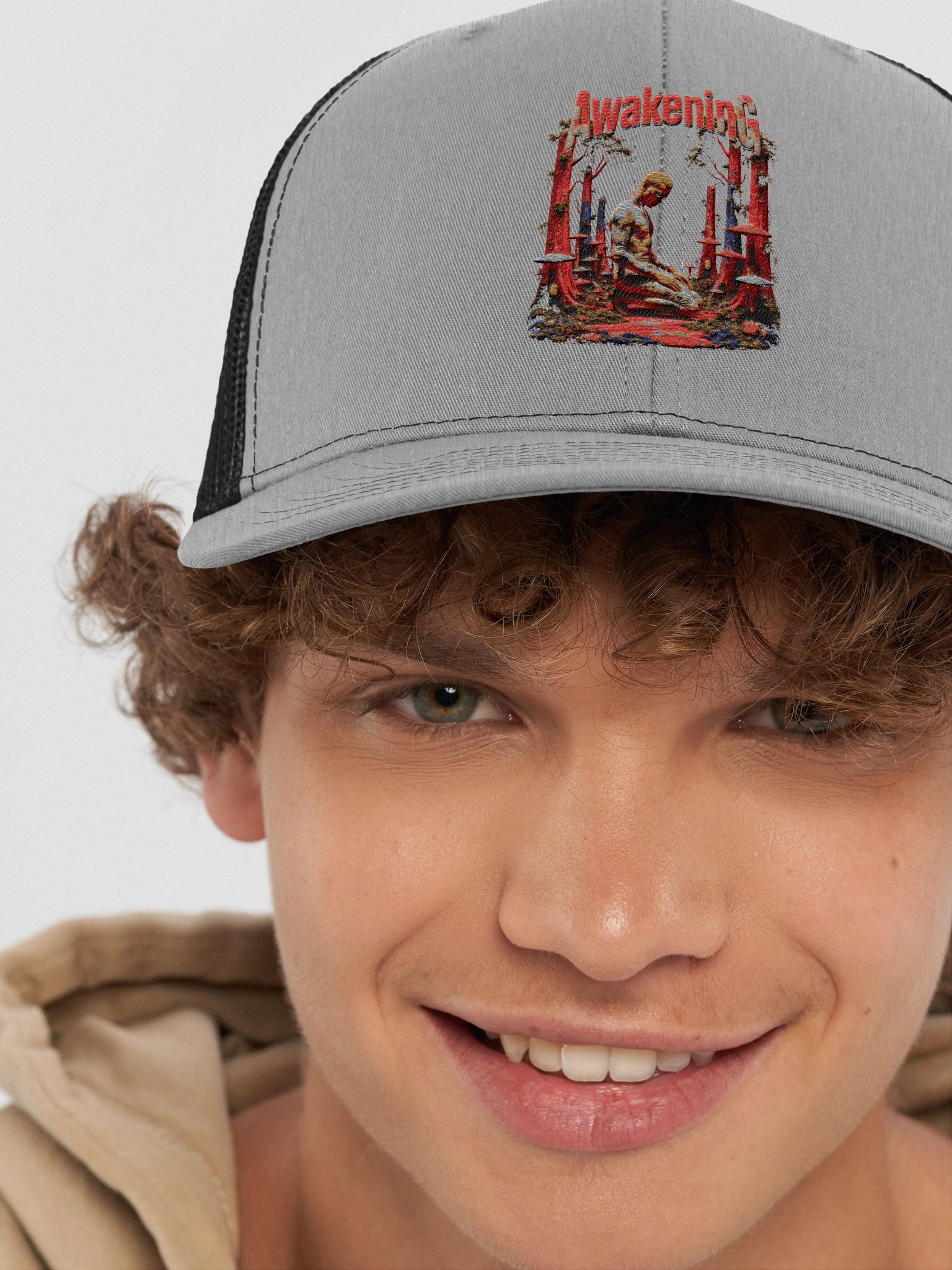 Spiritual Awakening Mystical Mushroom Grove Trucker Hat product image (46)