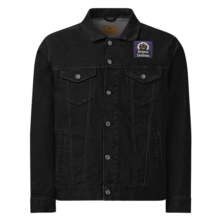 Midnight Veil Designs Beware the Shadows Denim Jacket - Black Denim (S-2XL) product image (1)