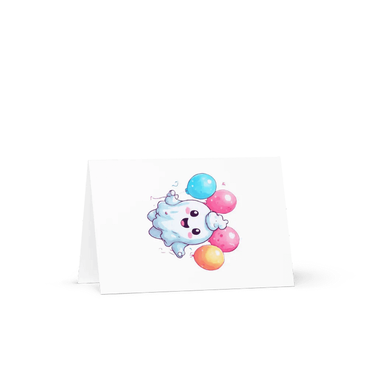 Carte d'anniversaire Fantôme et Ballon product image (1)