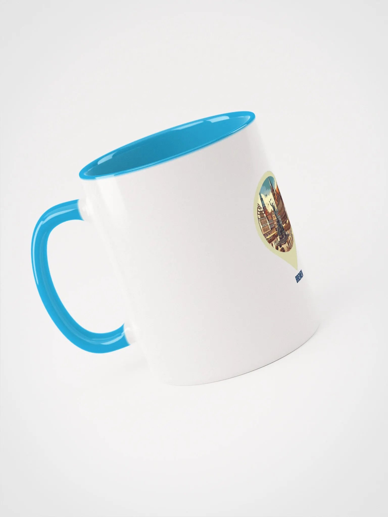 Town Square Delight Ceramic Mug | AI Design Bremen city product image (4)