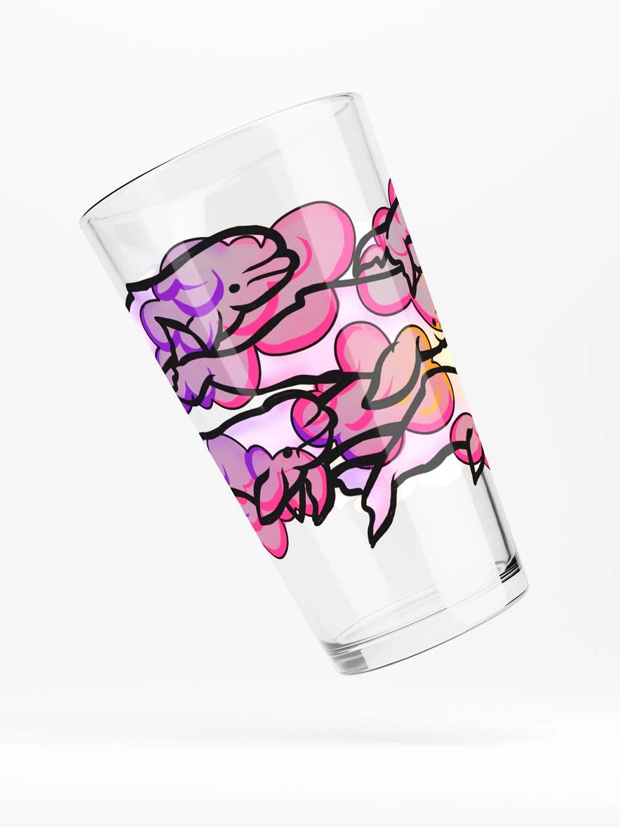 sunset beluga whales pint glass product image (4)