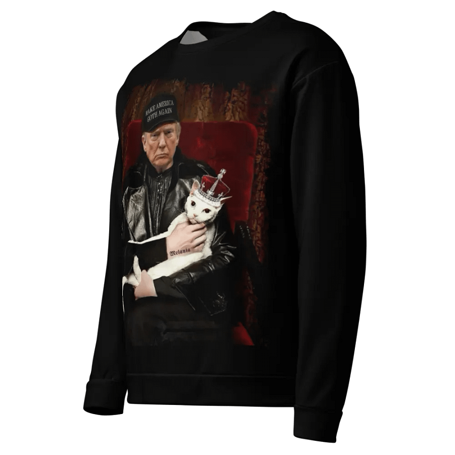 Trump Goth Sweatshirt - 'Make America Goth Again' Design with White Cat Queen product image (3)