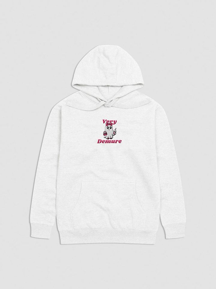 Very Demure Cute Ghost Embroidered Premium Hoodie product image (1)