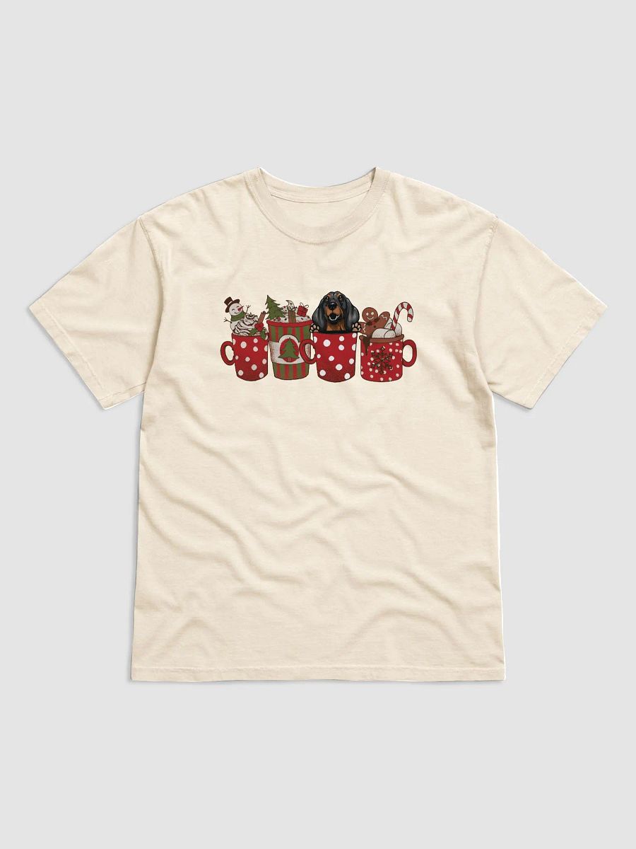 Cute Dachshund in a Christmas Cup T-Shirt | Funny Christmas Doxie/Wiener Pup in a Cup product image (14)