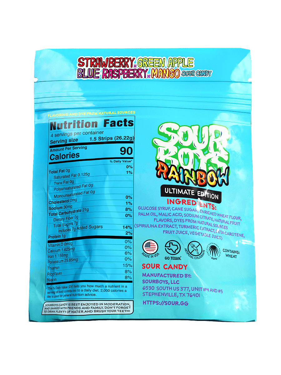 Rainbow Sour Belts - SourBoys product image (2)
