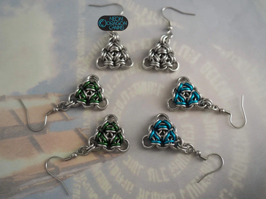 Atom Triangle Earrings product image (2)