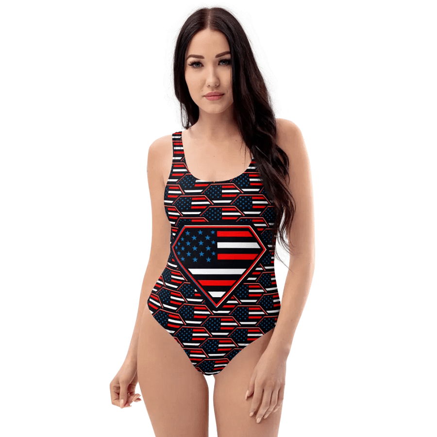 Women's One-Piece Swimsuit: Dark MAGA Diamond product image (1)