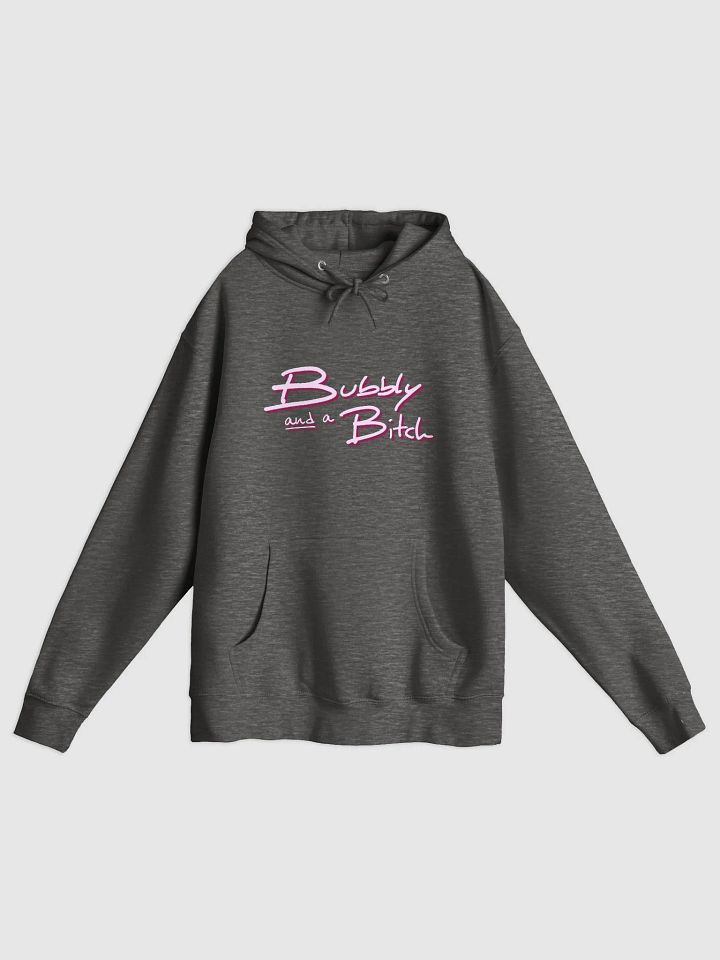 Bubbly and a B*tch (pink shadow design) printed premium pullover hoodie product image (3)