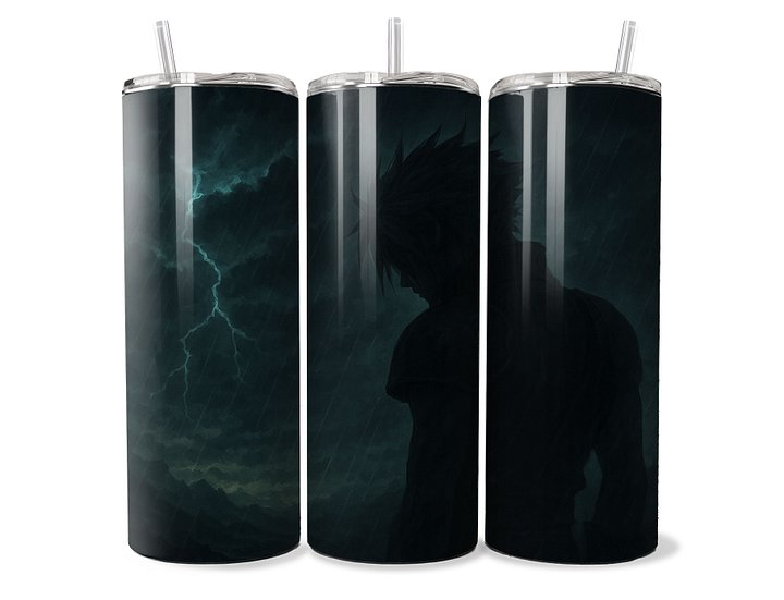 Final Fantasy VII – Cloud in the Storm 20oz Stainless Steel Tumbler product image (1)