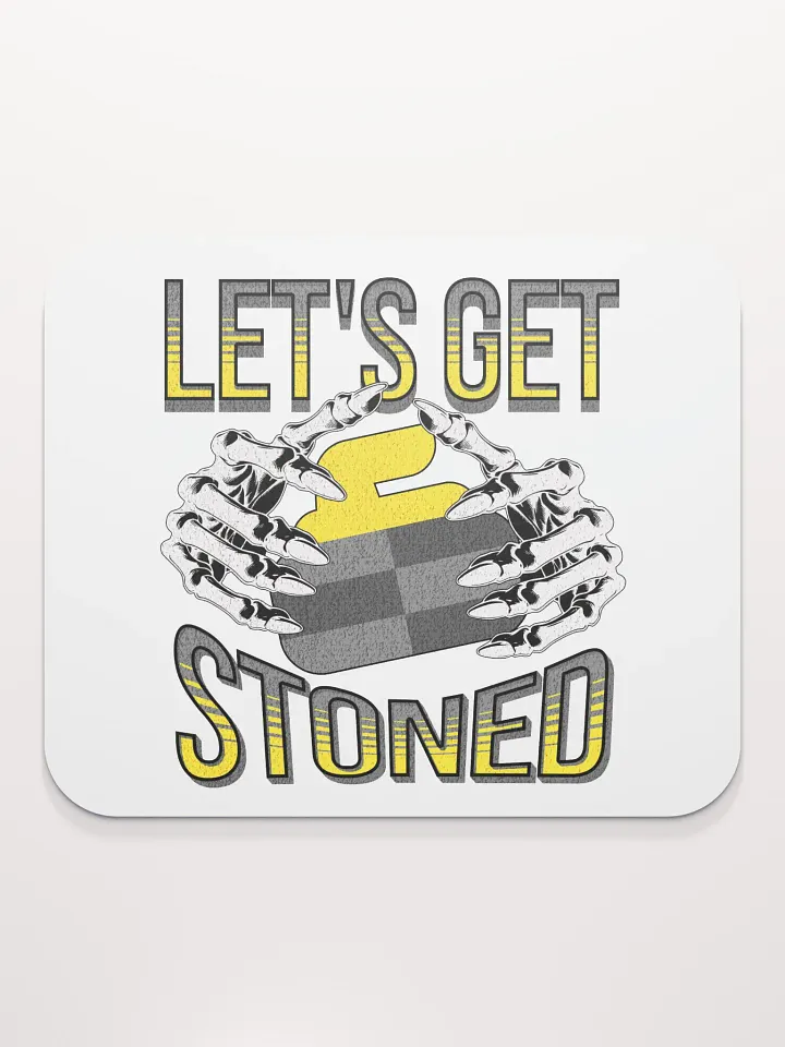 Lets Get Stoned Curling Skeletal Stoner Mouse Pad product image (1)