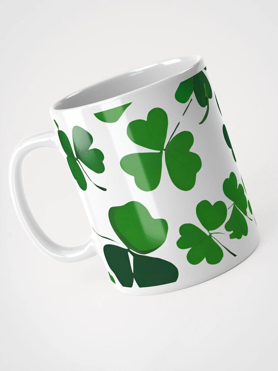 Clover Leaf Artistic Design White Mug product image (8)