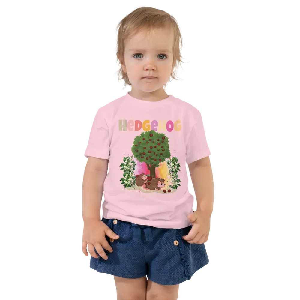 Hedgehog Cute Colorful Funny Bella +Canvas Toddler T-Shirt – Fun Gift for Kids product image (1)