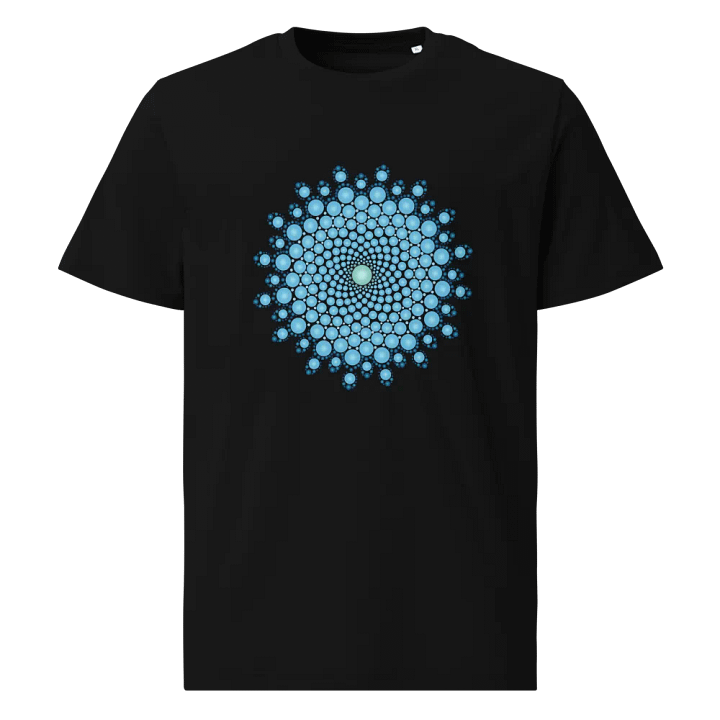 Blue Dot Mandala Unisex Organic T-Shirt product image (1)