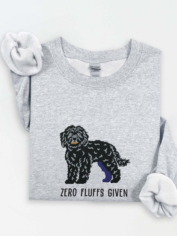 Zero Fluffs Given Sweatshirt (Embroidered) of a Cockapoo(Black) product image (1)