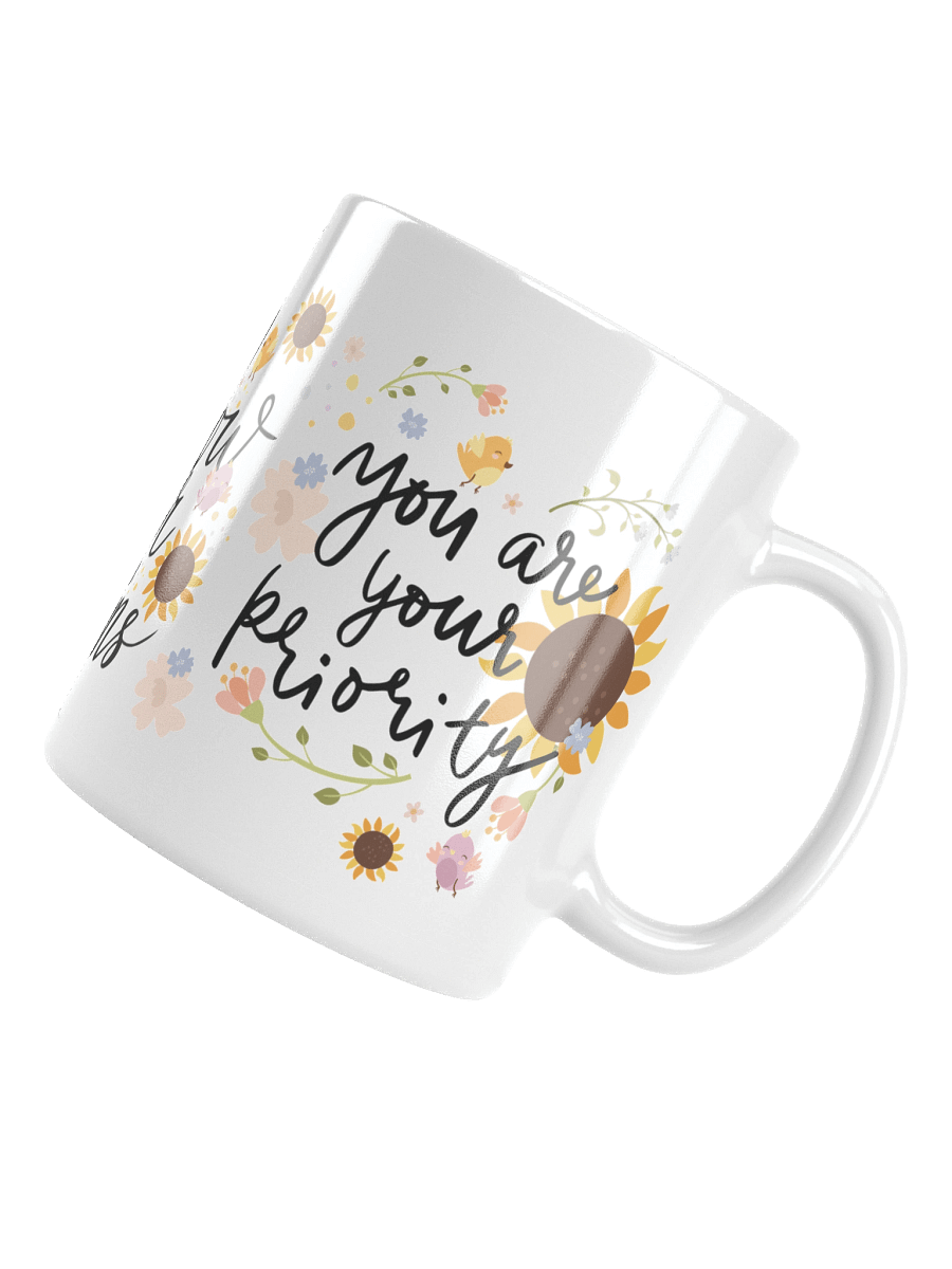 Floral Motivation White Glossy Mug product image (5)