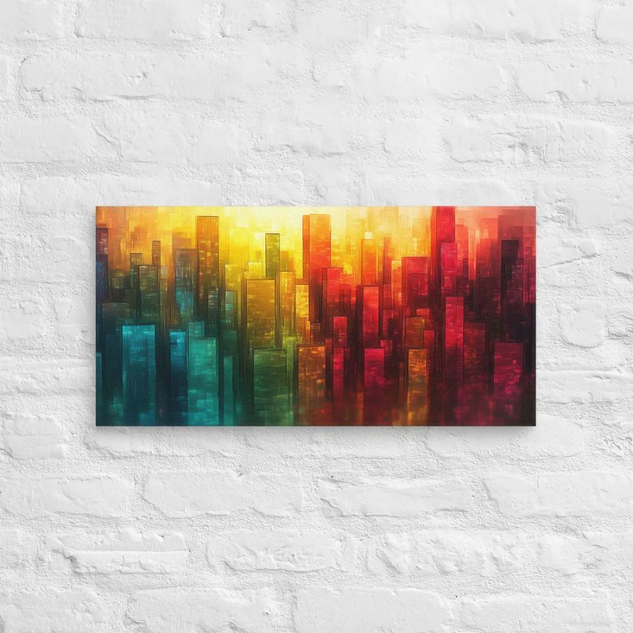 City Lights Mirage - Abstract Canvas Landscape Print product image (2)