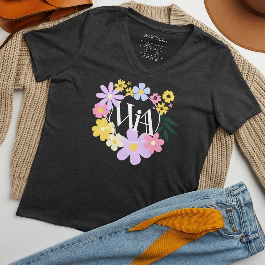 WIA Bloom Women's V-Neck T-Shirt product image (7)