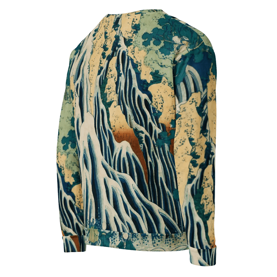 Kirifuri Falls at Mount Kurokami All-Over Print Recycled Unisex Sweatshirt product image (9)