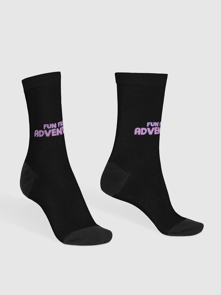 Fun Filled Adventure Black Crew Socks product image (2)
