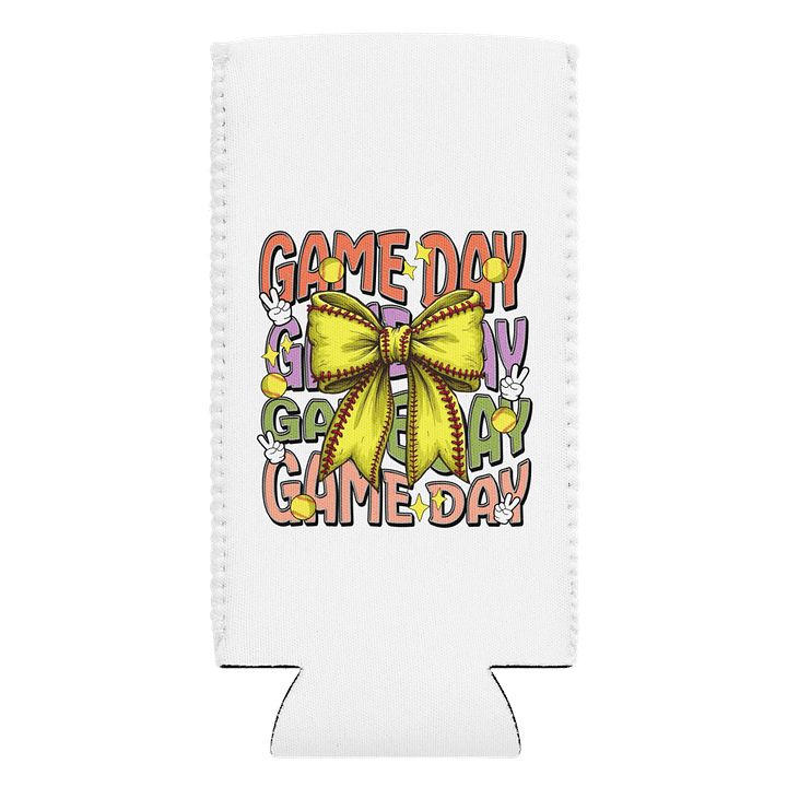 Game Day Bow Softball Sparkling Can Cooler product image (1)