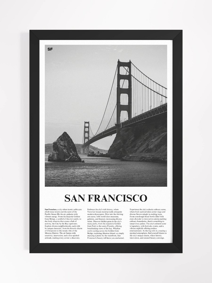 San Francisco 01 Newspaper Poster | Framed product image (5)
