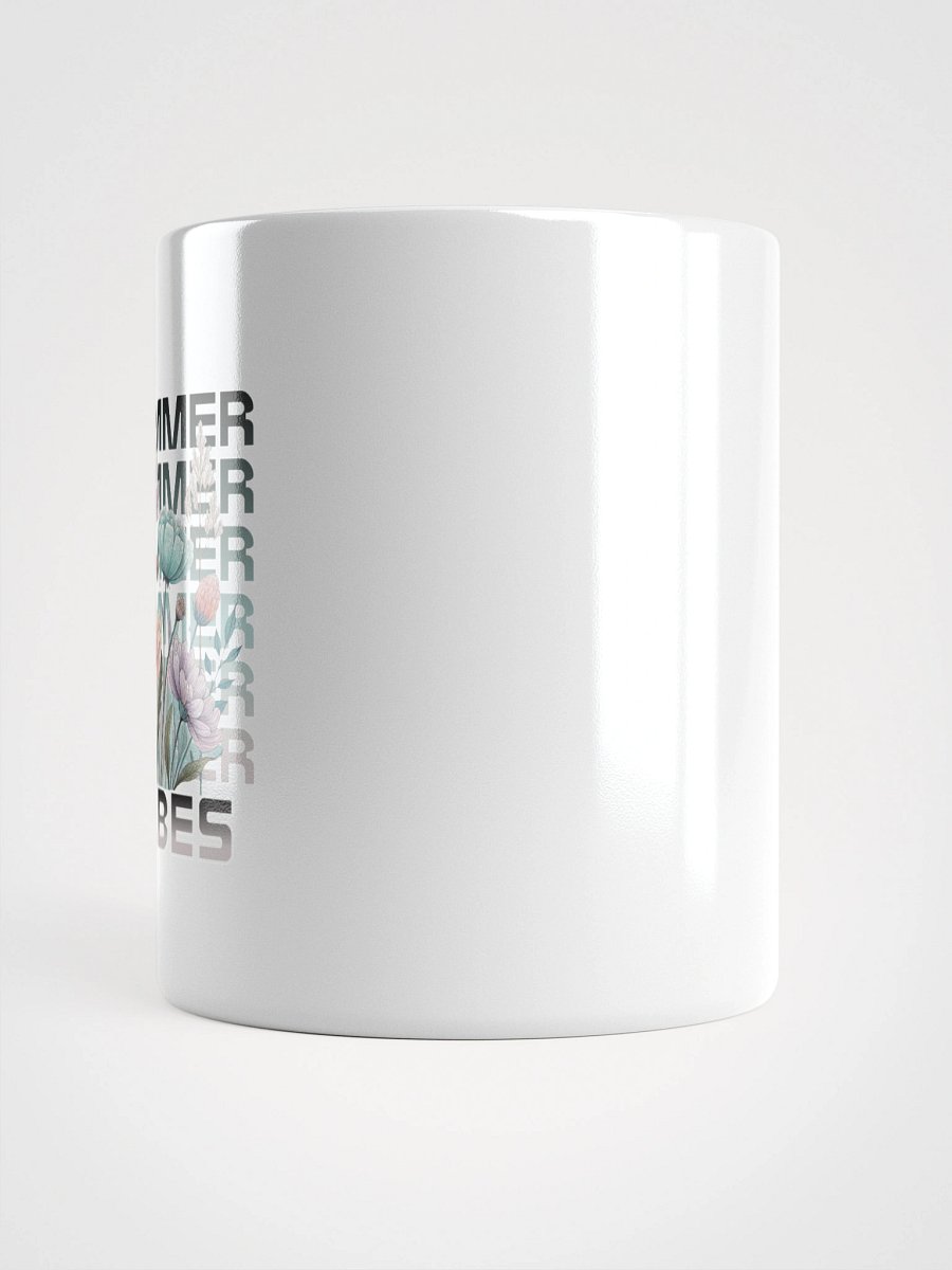 Summer Vibes Boho Flowers Blooms White Glossy Mug product image (9)