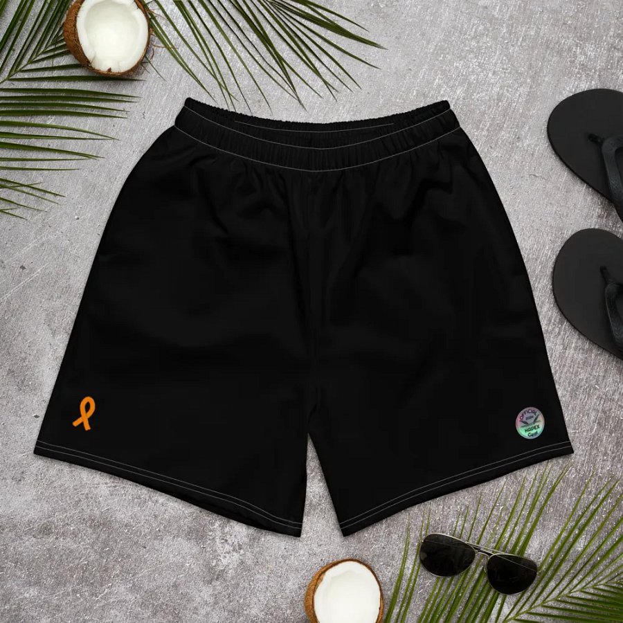 Athletic Long Shorts - Cancer Awareness Orange Ribbon - Black - White HApex Gear White Logo product image (10)