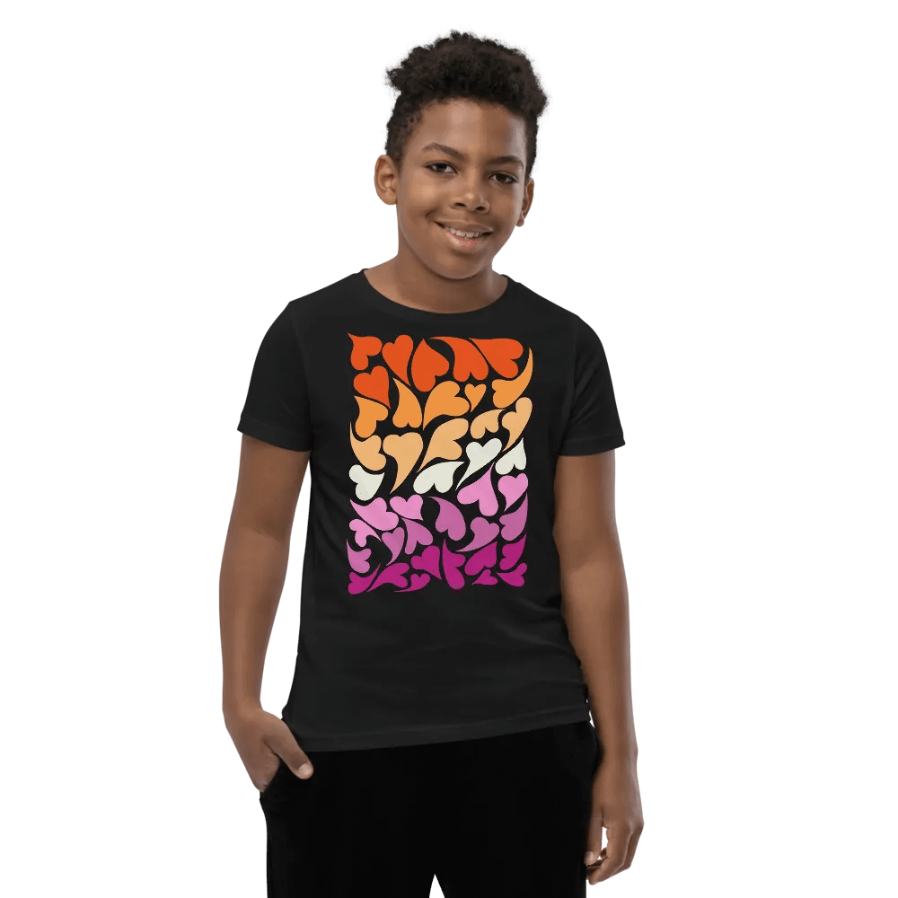 Nestled PRIDE Lesbian T-shirt (Youth) product image (10)