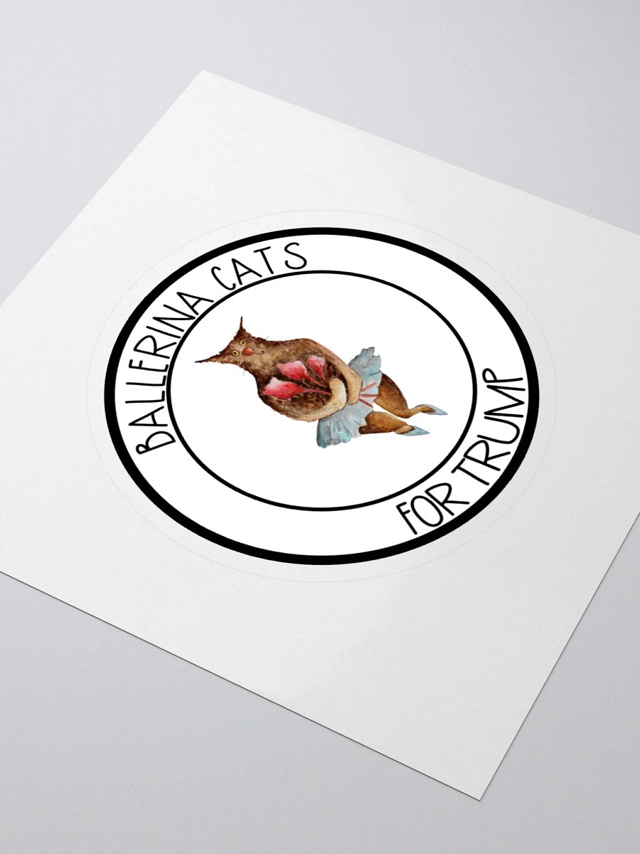 Ballerina Cat With Roses For Trump Sticker product image (3)