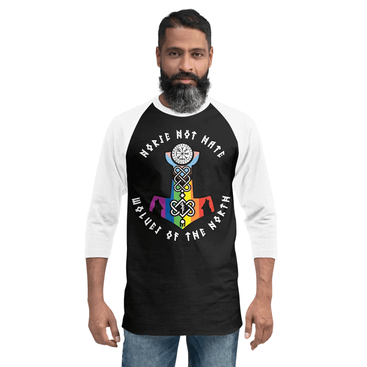 Wolves of the North Kindred - Norse Not Hate - Raglan Shirt product image (2)