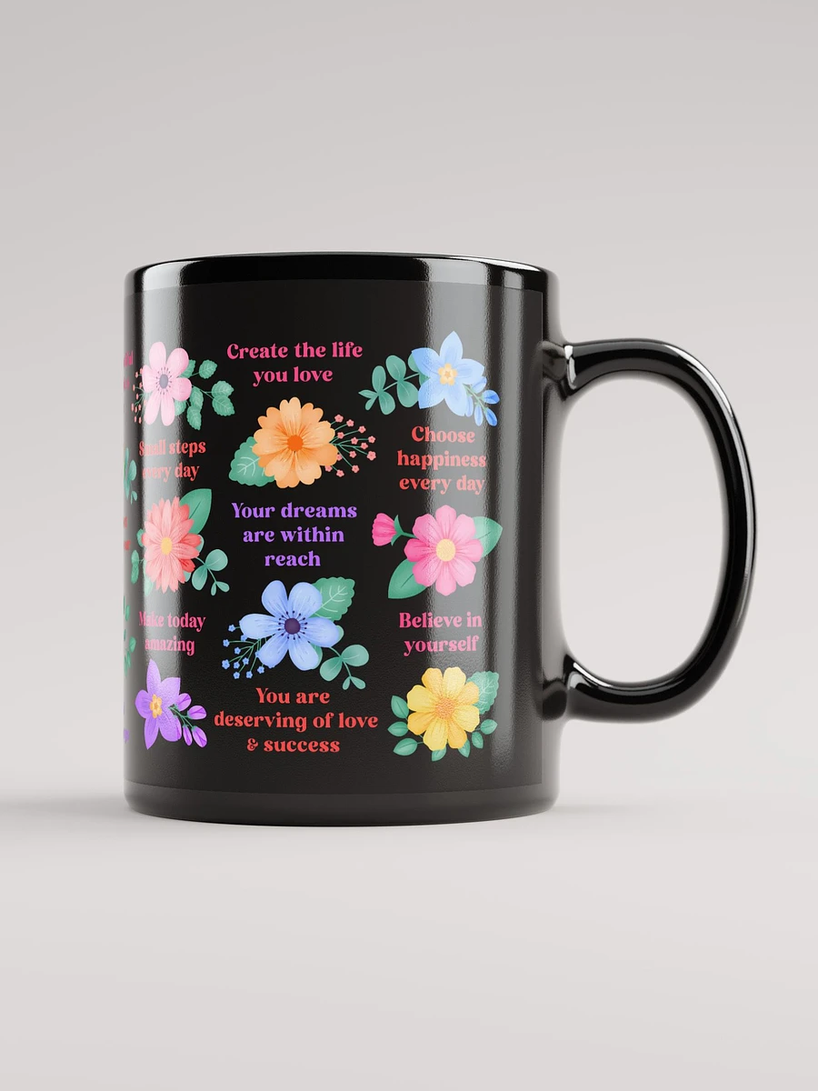 Vibrant Floral Motivational Quotes - Black Mug product image (2)