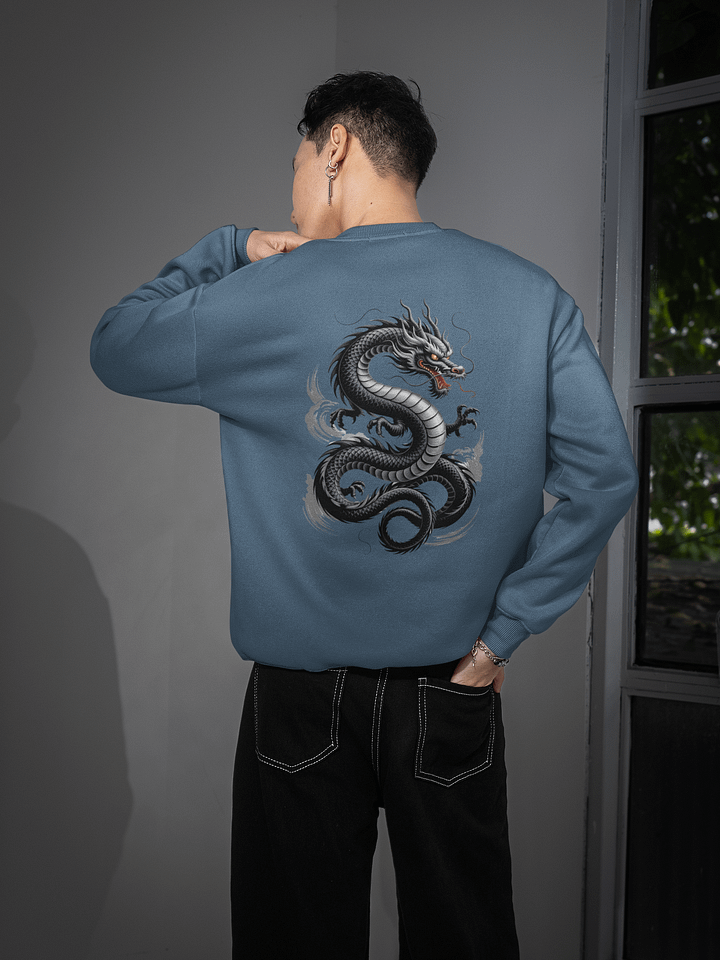 "Ryū" Japanese Dragon Kanji Hoodie | Traditional Tattoo Art Streetwear Sweatshirt product image (1)