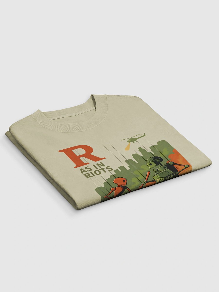 R as in riots color premium oversized faded t-shirt by dark alphabet product image (3)