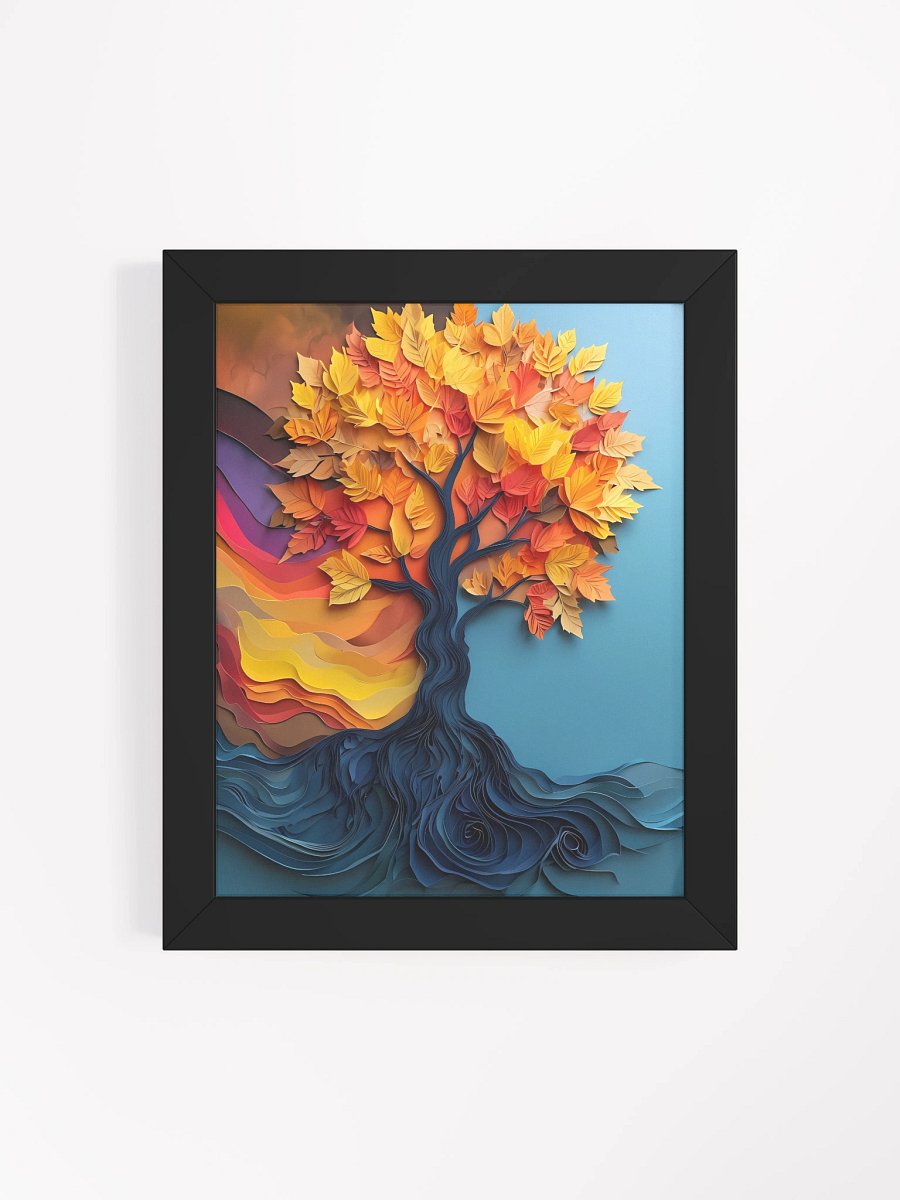 Vibrant Tree Paper Art Poster product image (5)
