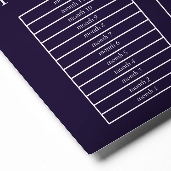 HIGHFALUTIN ANNUAL RENT TRACKER (white design 5) product image (2)