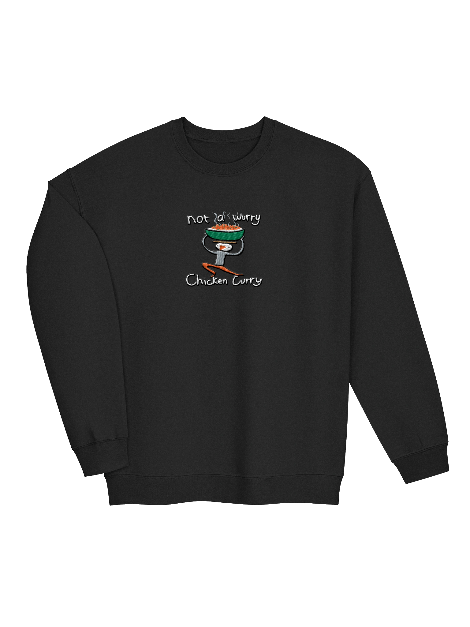 Embroidered Not a Wurry Chicken Curry Sweatshirt product image (3)