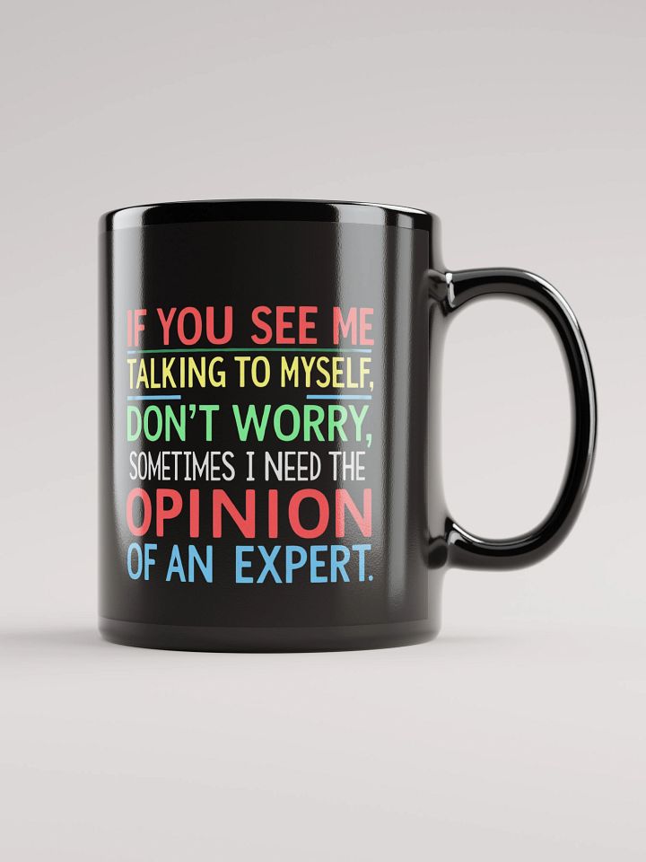 Expert Opinion Black Glossy Mug product image (1)
