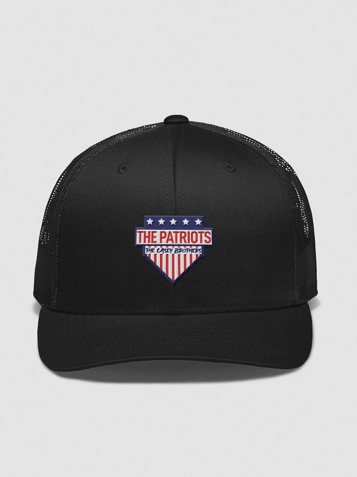 QSHW THE PATRIOTS EMBROIDERED LOGO RETRO TRUCKER HAT product image (1)