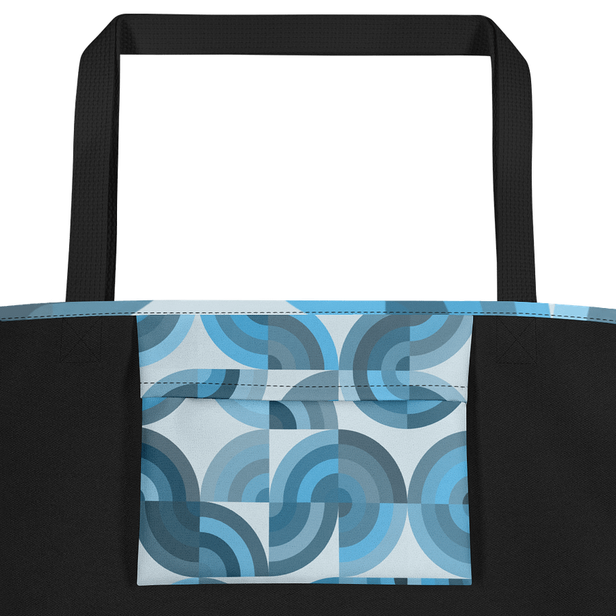 Azure Geometric Dreams Large Tote Bag product image (3)