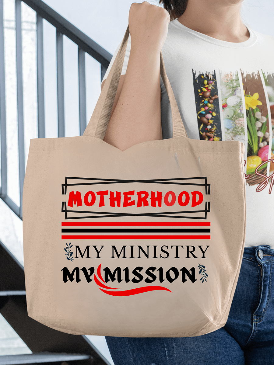 Motherhood Vibes, Eco Tote Bag. product image (1)